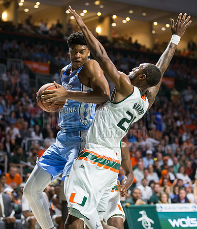 NCAA Basketball 2017: North Carolina vs Miami JAN 28