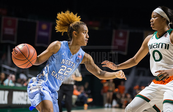 NCAA Women's Basketball 2017: North Carolina vs Miami JAN 26