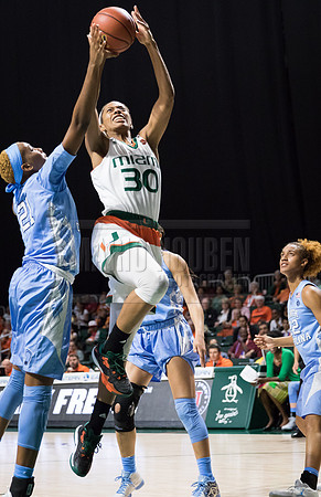 NCAA Women's Basketball 2017: North Carolina vs Miami JAN 26