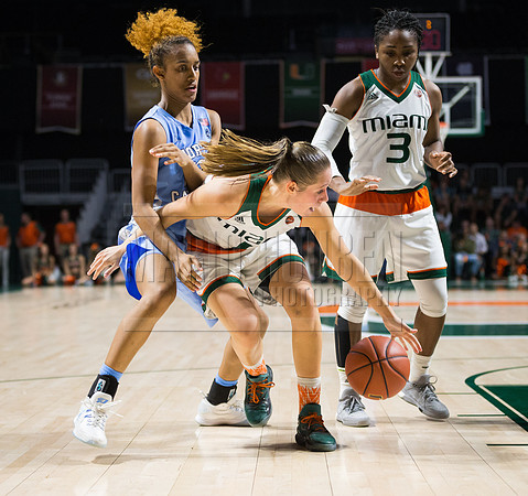 NCAA Women's Basketball 2017: North Carolina vs Miami JAN 26