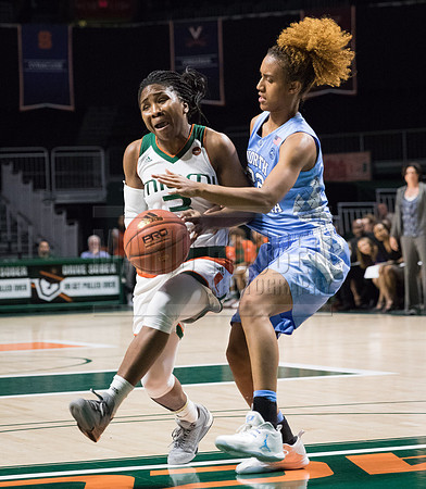 NCAA Women's Basketball 2017: North Carolina vs Miami JAN 26