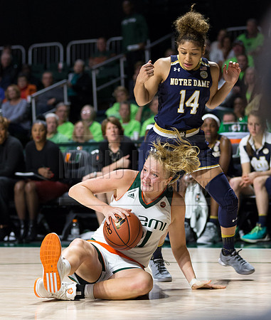 NCAA Womens Basketball 2017: Notre Dame vs Miami JAN 08