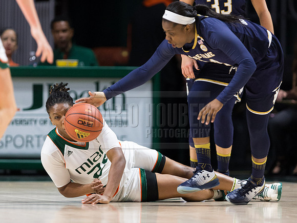 NCAA Womens Basketball 2017: Notre Dame vs Miami JAN 08