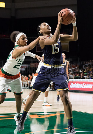 NCAA Womens Basketball 2017: Notre Dame vs Miami JAN 08