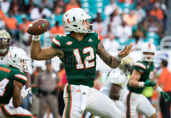 NCAA Football 2017: Georgia Tech vs Miami OCT 14